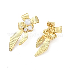 Ion Plating(IP) 304 Stainless Steel Bowknot Stud Earrings&nbsp;EJEW-Z068-42G