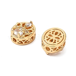 Brass Micro Pave Cubic Zirconia Beads&nbsp;KK-A259-08G
