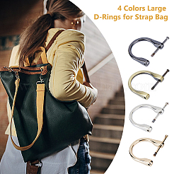 8Pcs 4 Colors Alloy D-Ring Anchor Shackle Clasps&nbsp;FIND-DC0005-59