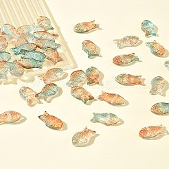 50Pcs Transparent Spray Painted Glass Beads&nbsp;GLAA-FS0002-06D