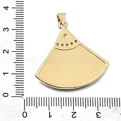 Brass Micro Pave Clear Cubic Zirconia Pendants&nbsp;CU-CBAE7DF-03G