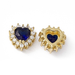 Rack Plating Brass Micro Pave Cubic Zirconia Beads&nbsp;KK-C007-12G-08