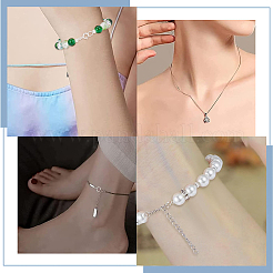 12Pcs 4 Styles 925 Sterling Silver Spring Ring Clasps&nbsp;STER-BBC0005-97P