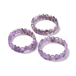 Natural Amethyst Oval Beaded Stretch Bracelet&nbsp;G-E010-01W