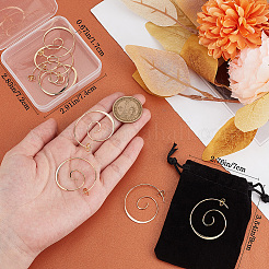 4 Pairs Brass Ear Studs&nbsp;EJEW-BBC0001-48