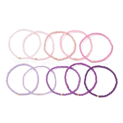 10Pcs Glass Seed Beads Stretch Bracelets for Women&nbsp;BJEW-MZ00271