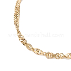 304 Stainless Steel Singapore Chain Slider Bracelet Making&nbsp;AJEW-JB01344-01