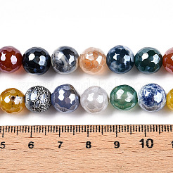 Electroplate Natural Agate Beads Strands&nbsp;G-T131-55-19