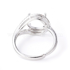 Adjustable Brass Finger Ring Components&nbsp;KK-L193-02P