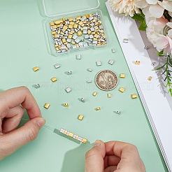 180Pcs 4 Styles 2-Hole Glass Seed Beads&nbsp;SEED-ME0001-09B