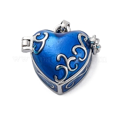 Brass Enamel Locket Pendants&nbsp;KK-F894-15P