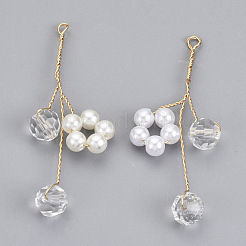 ABS Plastic Imitation Pearl Pendants&nbsp;KK-N235-011