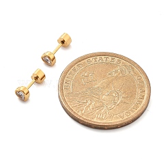 304 Stainless Steel Rhinestone Stud Earrings for Women&nbsp;EJEW-M068-02G