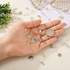 400Pcs 8 Size 304 Stainless Steel Stud Earring Findings&nbsp;STAS-CD0001-31