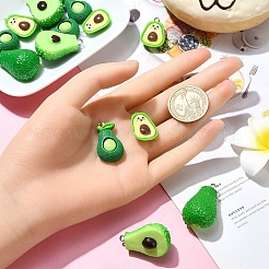 15Pcs 3 Styles Opaque Resin Fruit Pendants&nbsp;RESI-YW0001-72