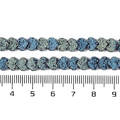 Electroplated Natural Lava Rock Beads Strands&nbsp;G-Q1009-G01-02B