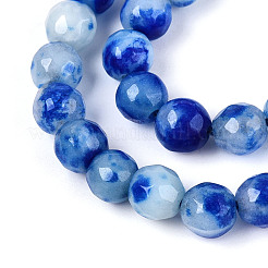 Dyed Natural White Jade Beads Strands&nbsp;G-T139-6mm-60-17