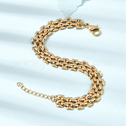 9.5MM 304 Stainless Steel Panther Chains Bracelets for Man and Women&nbsp;SA-CBAB767-14G