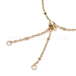 2Pcs 2 Colors 304 Stainless Steel Satellite Chain Slider Bracelet Making&nbsp;AJEW-JB01246
