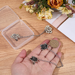 2Pcs 2 Styles Alloy Rhinestone Collar Clips&nbsp;AJEW-BM0001-47