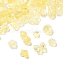 120Pcs 8 Styles Transparent Spray Paint Glass Beads&nbsp;GLAA-FS0002-28
