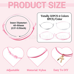 32Pcs 4 Colors Nylon Thread Bracelets Making&nbsp;BJEW-TAC0071