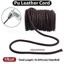 10M Round Braided PU Leather Cord&nbsp;LC-GF0001-13C