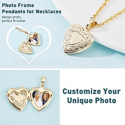 8Pcs 8 Style Brass Locket Pendants&nbsp;KK-BC0004-42