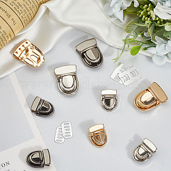 12Pcs 3 Colors Iron Bag Tuck Clasps&nbsp;PURS-BBC0001-03