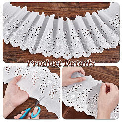 5Yards Cotton Embroidered Wavy Edge Flower Pattern Trimming&nbsp;DIY-UN0006-41