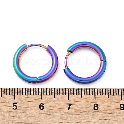 202 Stainless Steel Huggie Hoop Earrings&nbsp;EJEW-F111A-16mm-RC