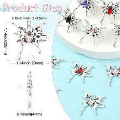 20Pcs 5 Colors Alloy Rhinestone Pendants&nbsp;FIND-CJ0005-88