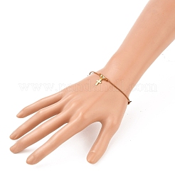Adjustable Waxed Polyester Braided Cord Charm Bracelets&nbsp;BJEW-JB05547