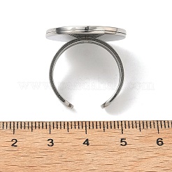 304 Stainless Steel Cuff Ring Findings&nbsp;STAS-B126-11C-P