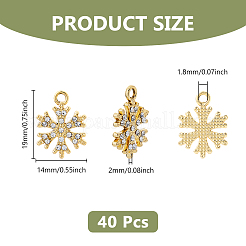 40Pcs Christmas UV Plating Alloy Crystal Rhinestone Pendants&nbsp;ALRI-DC0001-08