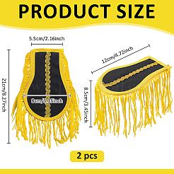Polyester Tassel Epaulettes&nbsp;AJEW-WH0481-520B