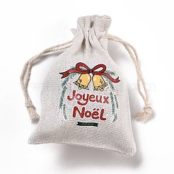 Christmas Cotton Cloth Storage Pouches&nbsp;ABAG-M004-02B