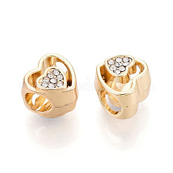 Rack Plating Alloy Rhinestone European Beads&nbsp;FIND-N011-07KCG
