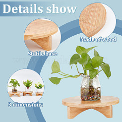 3 Sets 3 Style Wood Holder for Planter Pots&nbsp;AJEW-BC0006-54