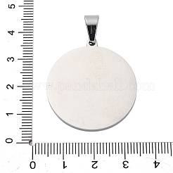 304 Stainless Steel Flat Round with Word Lord's Prayer Cross Pendants&nbsp;STAS-P085-25P