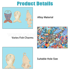 46Pcs 8 Styles Alloy Enamel Pendants&nbsp;FIND-HS0002-39