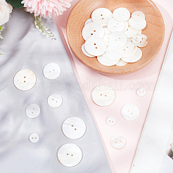 70Pcs 4 Styles 2-Hole Freshwater Shell Buttons&nbsp;BUTT-FG0001-16