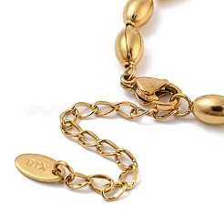 201 Stainless Steel Rugby Beaded Chain Bracelets&nbsp;LS-BJEW-G696-01C-G
