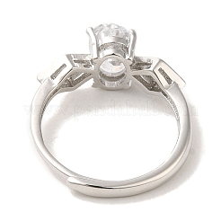 Brass Micro Pave Cubic Zirconia Rings for Women&nbsp;RJEW-E295-43P