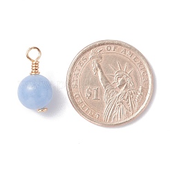 Natural & Dyed White Jade Wire Wrapped Pendants&nbsp;PALLOY-JF01146