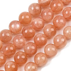 Natural Sunstone Beads Strands&nbsp;G-G342-A02-7mm