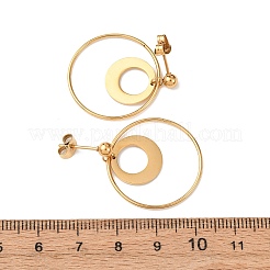 304 Stainless Steel Dangle Stud Earrings&nbsp;EJEW-F393-06G