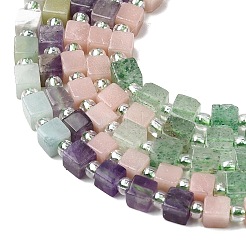 Natural Green Strawberry Quartz & Pink Opal & Southern Jade & Flower Amazonite & Amethyst & Howlite Beads Strands&nbsp;G-H333-03L