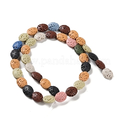 Natural Lava Rock Dyed Beads Strands&nbsp;G-H311-01-05