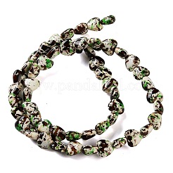 Spray Printed Synthetic Turquoise Beads Strands&nbsp;TURQ-P002-01A-02